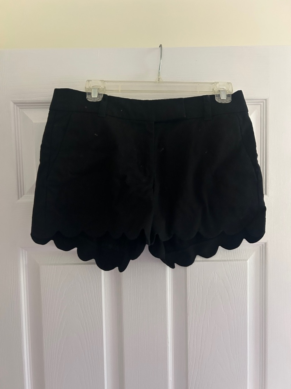 J. Crew Black Scallop Edge High Waist Shorts